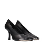 Burberry Black Leather High Heel Pumps