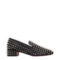 Christian Louboutin Black Leather Slip-On Loafers