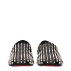 Christian Louboutin Black Leather Slip-On Loafers