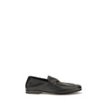 Tom Ford Black Calf Leather Bos Taurus Slip-On Loafers