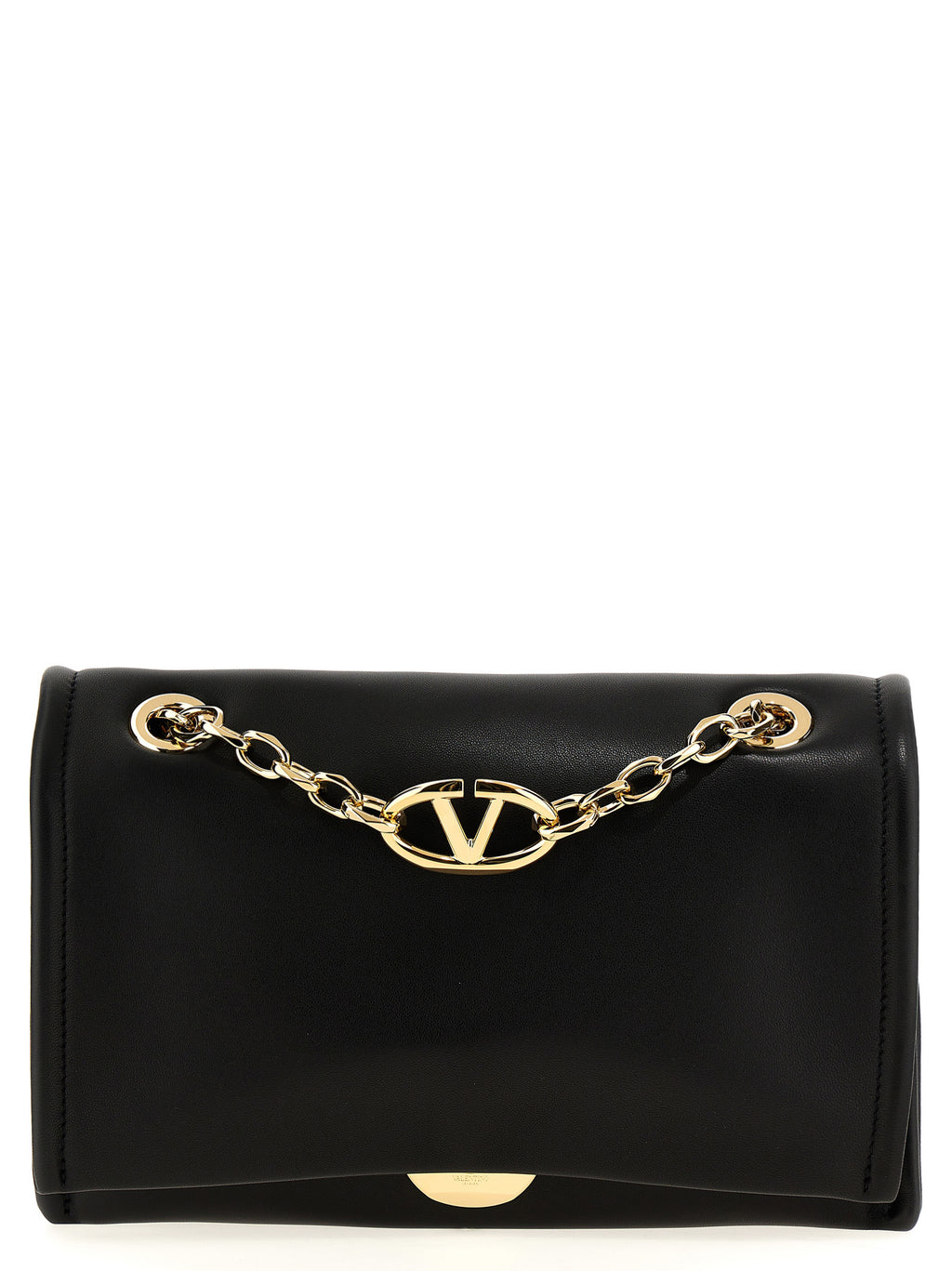 Valentino Garavani Black Lamb Leather Shoulder Bag