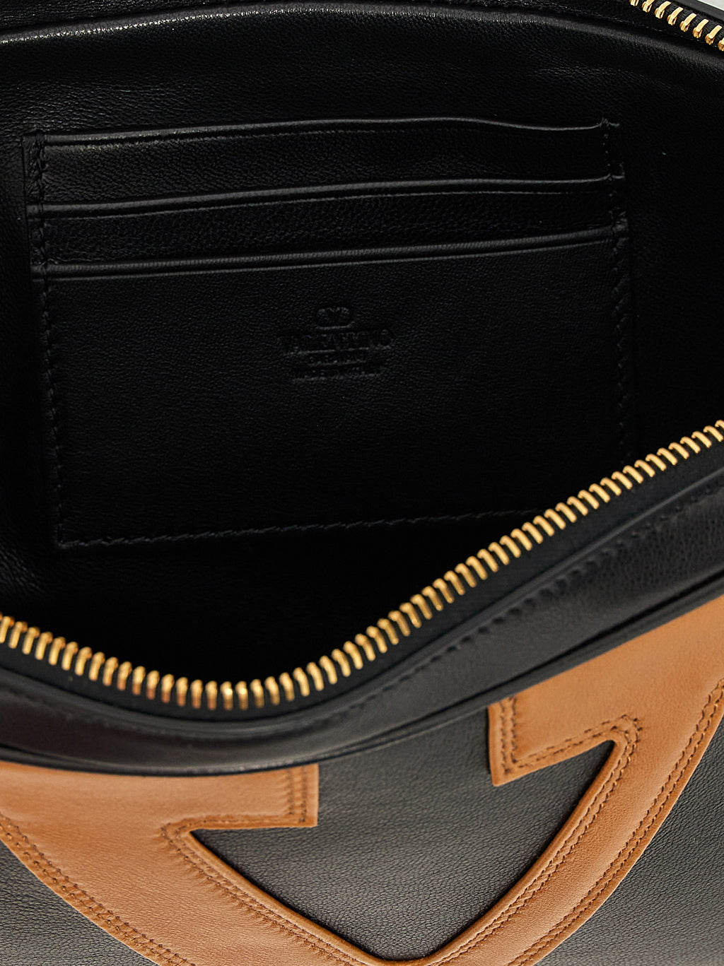 Valentino Garavani Multicolor Lamb Leather Clutch Bag