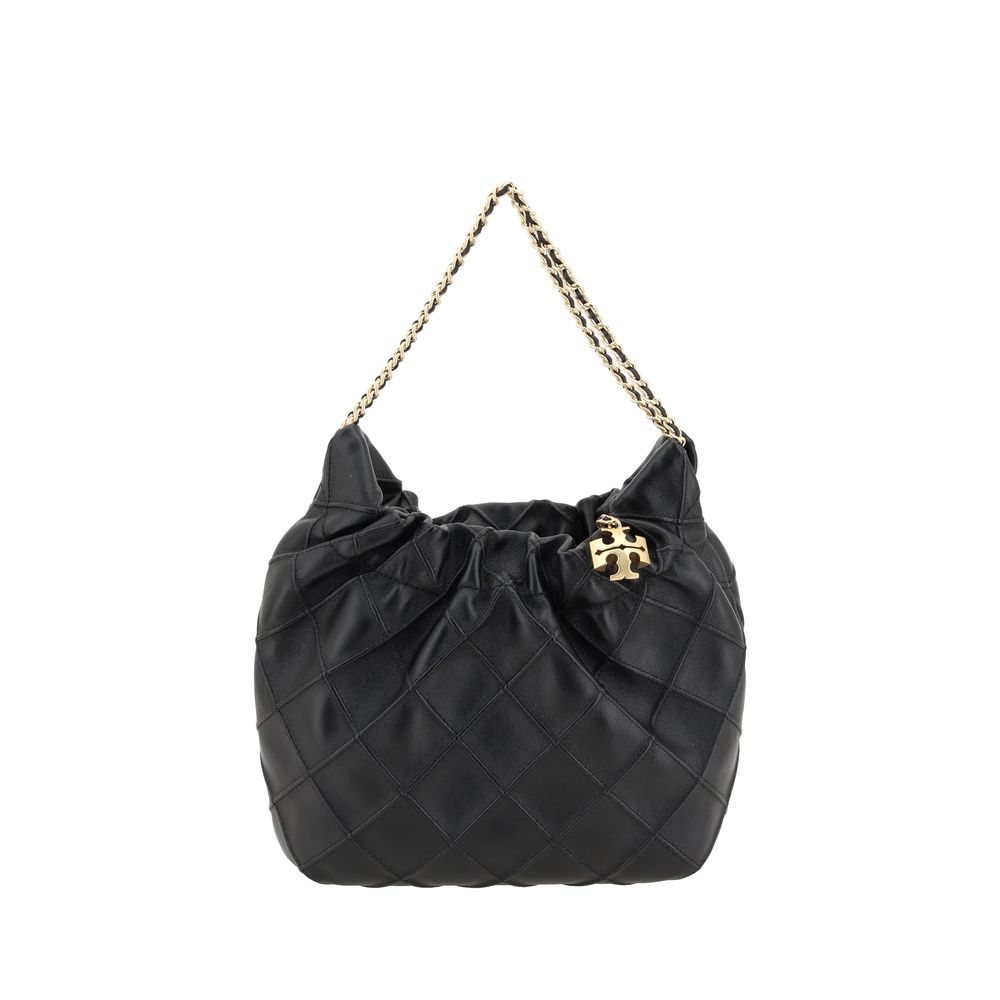 Tory Burch Black Lamb Ovis Aries Shoulder Bag