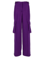 Versace Purple Viscose Cargo Pants