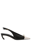 Lanvin Bicolor Goatskin Mid Heel Pumps