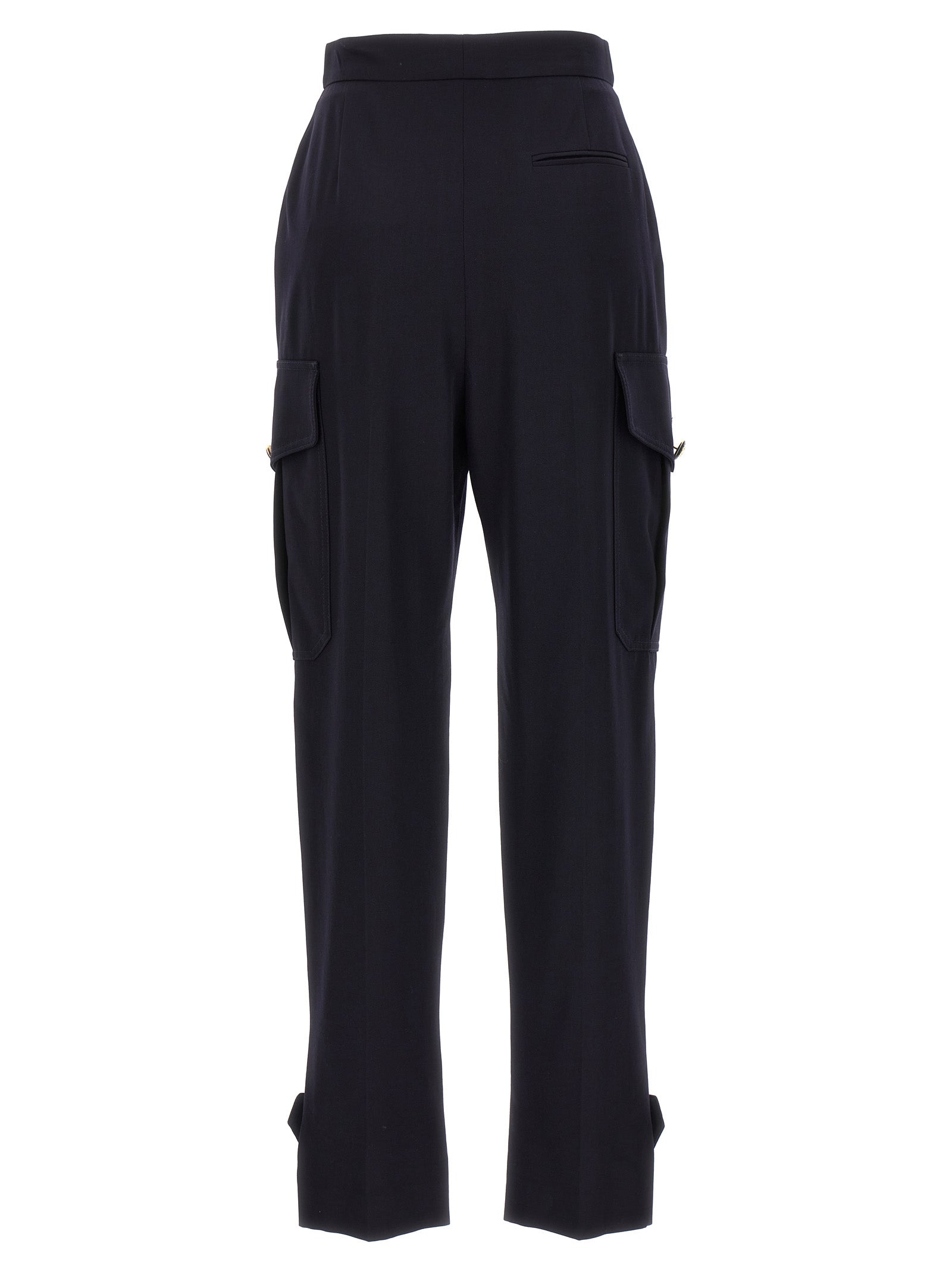 Alexander McQueen Blue Wool Cargo Pants