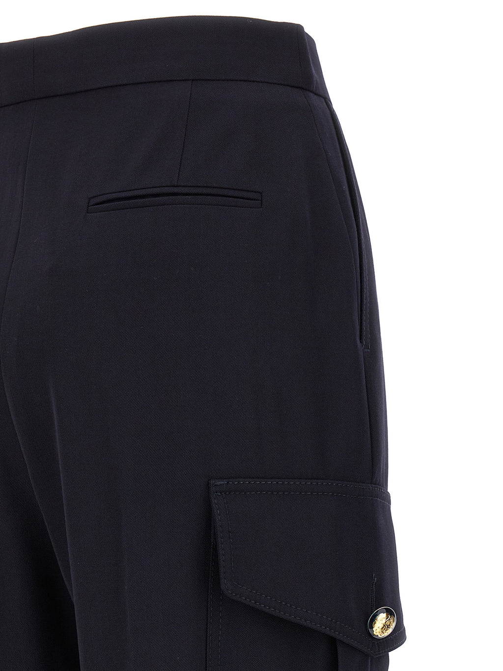 Alexander McQueen Blue Wool Cargo Pants