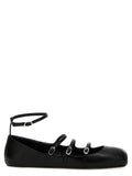 Alexander McQueen Black Calfskin Ballet Flats