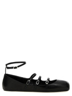 Alexander McQueen Black Calfskin Ballet Flats