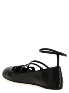 Alexander McQueen Black Calfskin Ballet Flats