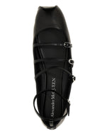 Alexander McQueen Black Calfskin Ballet Flats