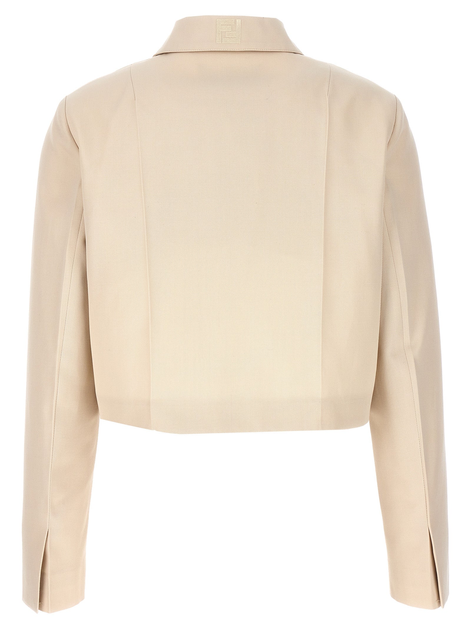Fendi Beige Wool Full-Length Jacket