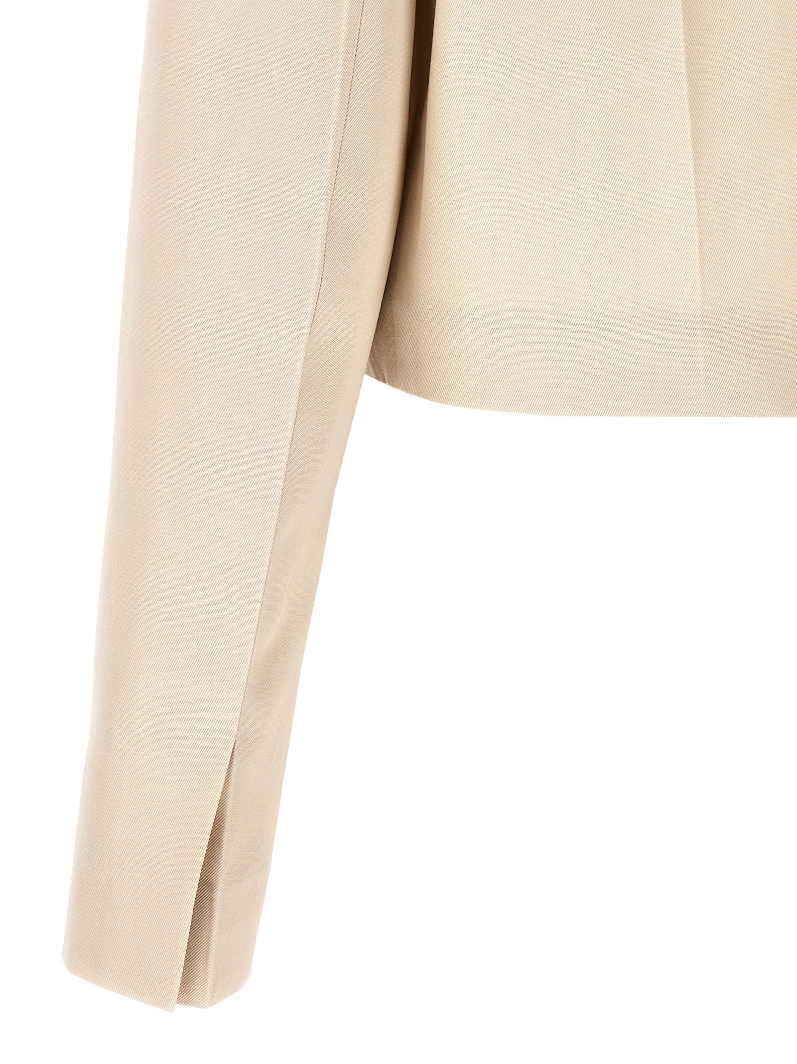 Fendi Beige Wool Full-Length Jacket