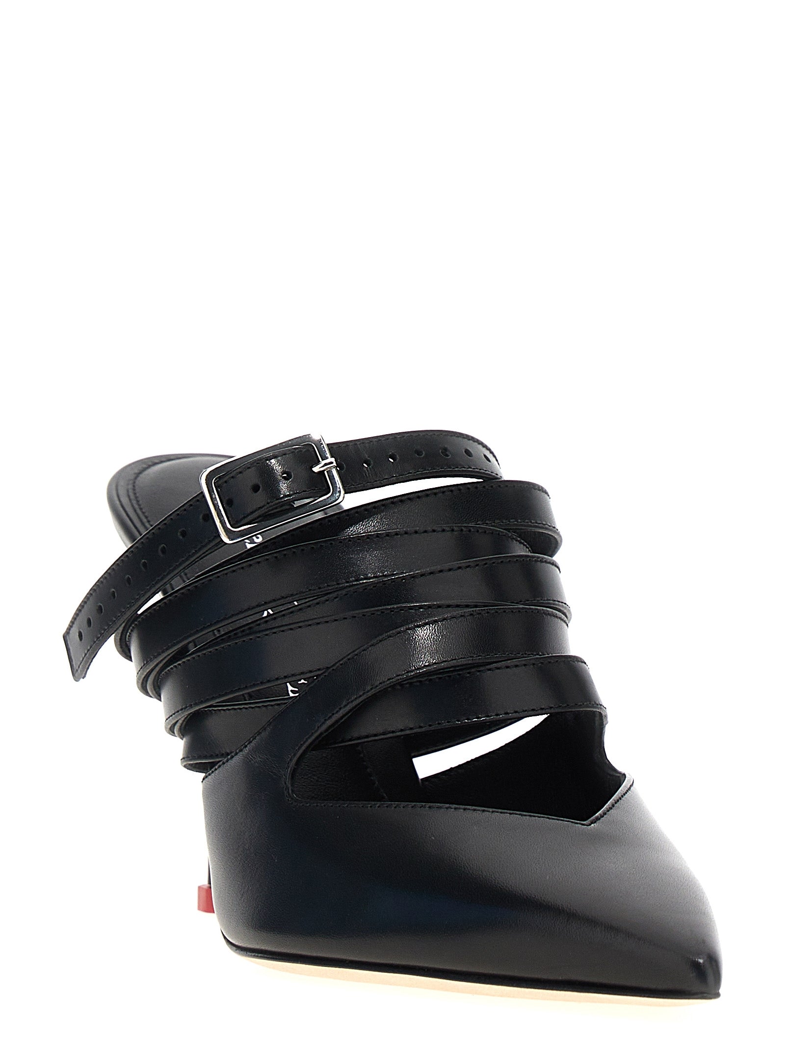 Alexander McQueen Black Cowhide High Heel Pumps