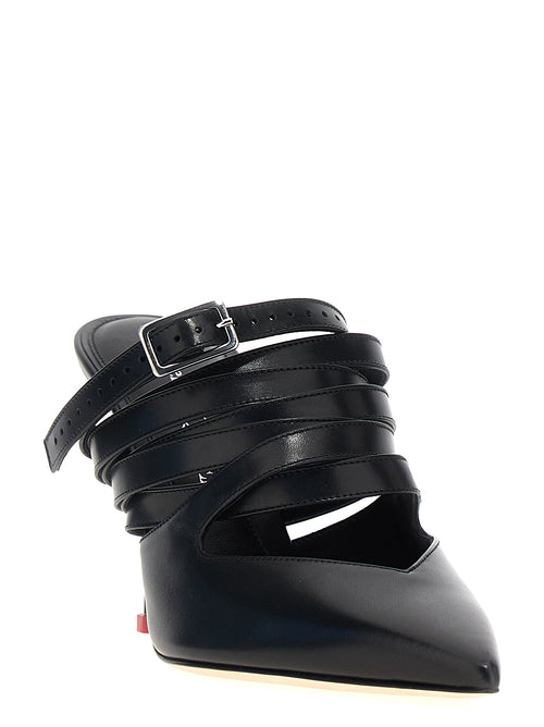 Alexander McQueen Black Cowhide High Heel Pumps