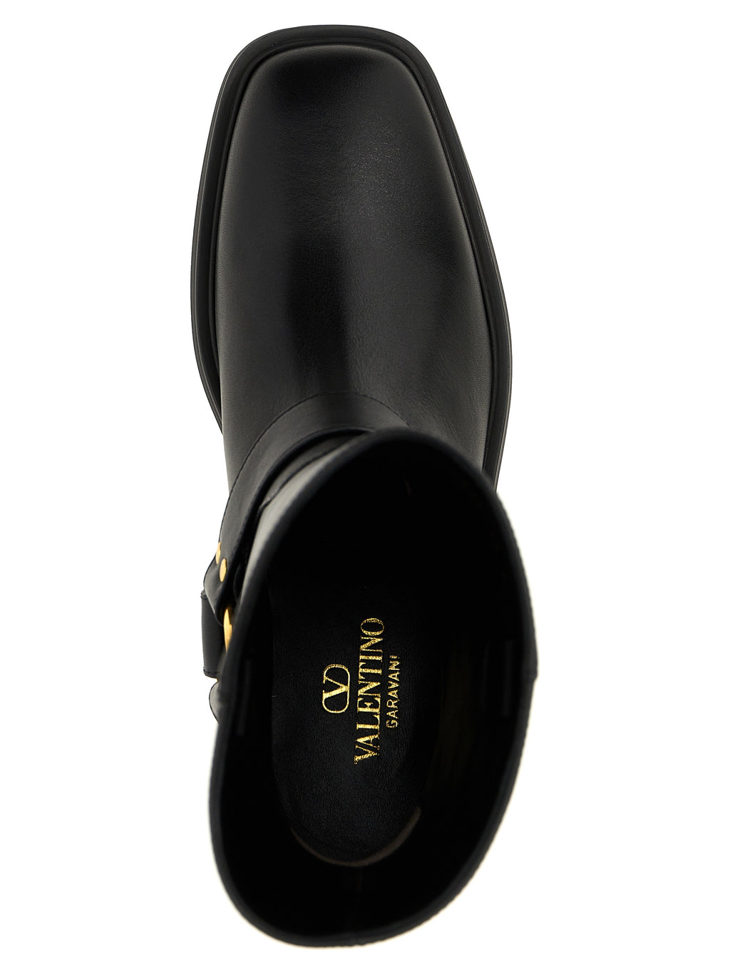 Valentino Garavani Black Calfskin Ankle Boots