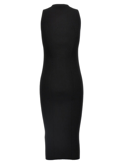 Alexander McQueen Black Viscose Midi Dress