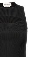 Alexander McQueen Black Viscose Midi Dress