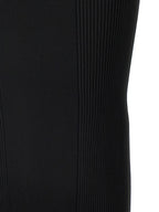 Alexander McQueen Black Viscose Midi Dress
