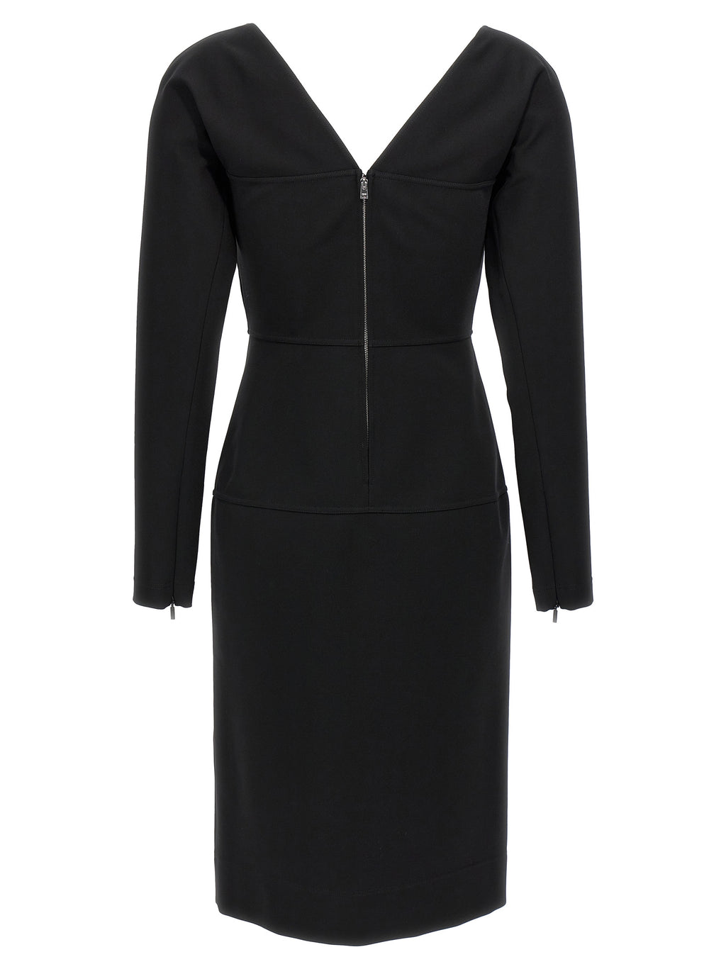 Fendi Black Viscose Midi Dress