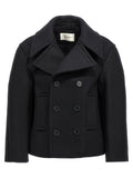 Saint Laurent Black Virgin Wool Coat