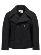 Saint Laurent Black Virgin Wool Coat