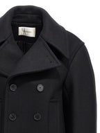 Saint Laurent Black Virgin Wool Coat