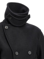 Saint Laurent Black Virgin Wool Coat