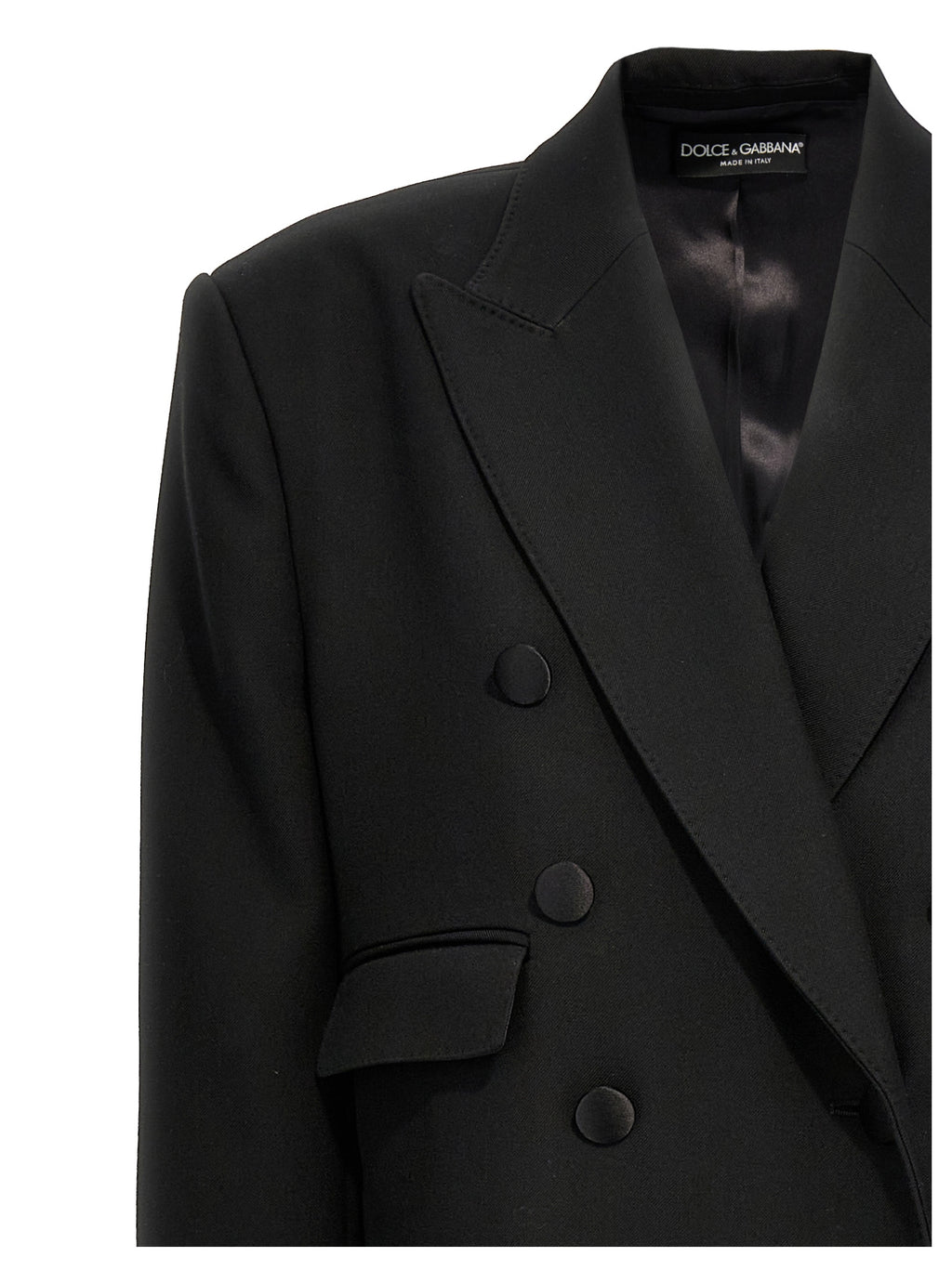 Dolce & Gabbana Black Virgin Wool Coat