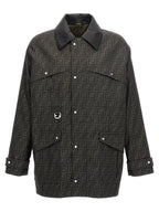 Fendi Brown Polyester Full-Length Jacket