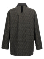 Fendi Brown Polyester Full-Length Jacket