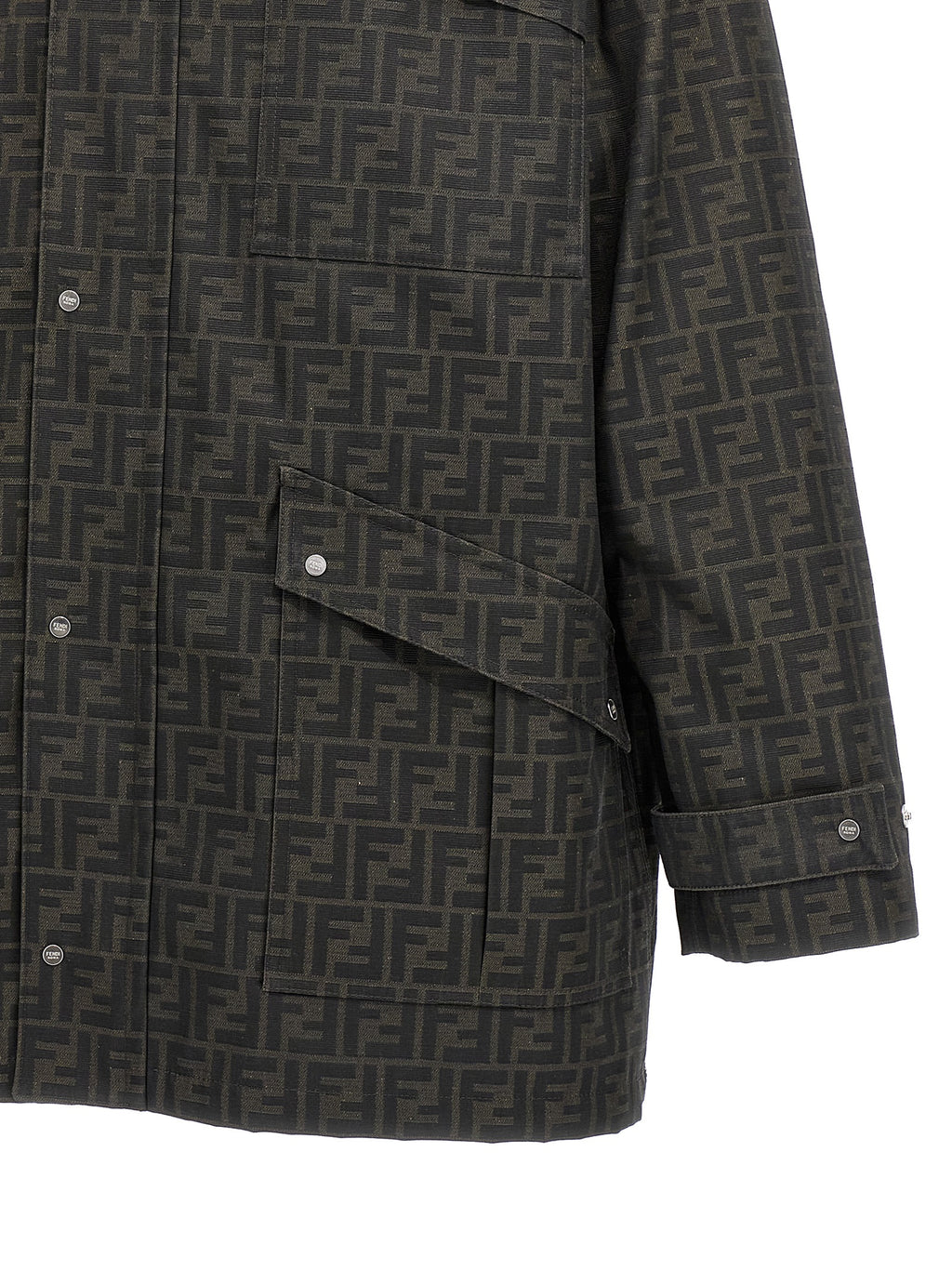 Fendi Brown Polyester Full-Length Jacket