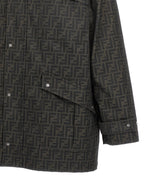 Fendi Brown Polyester Full-Length Jacket