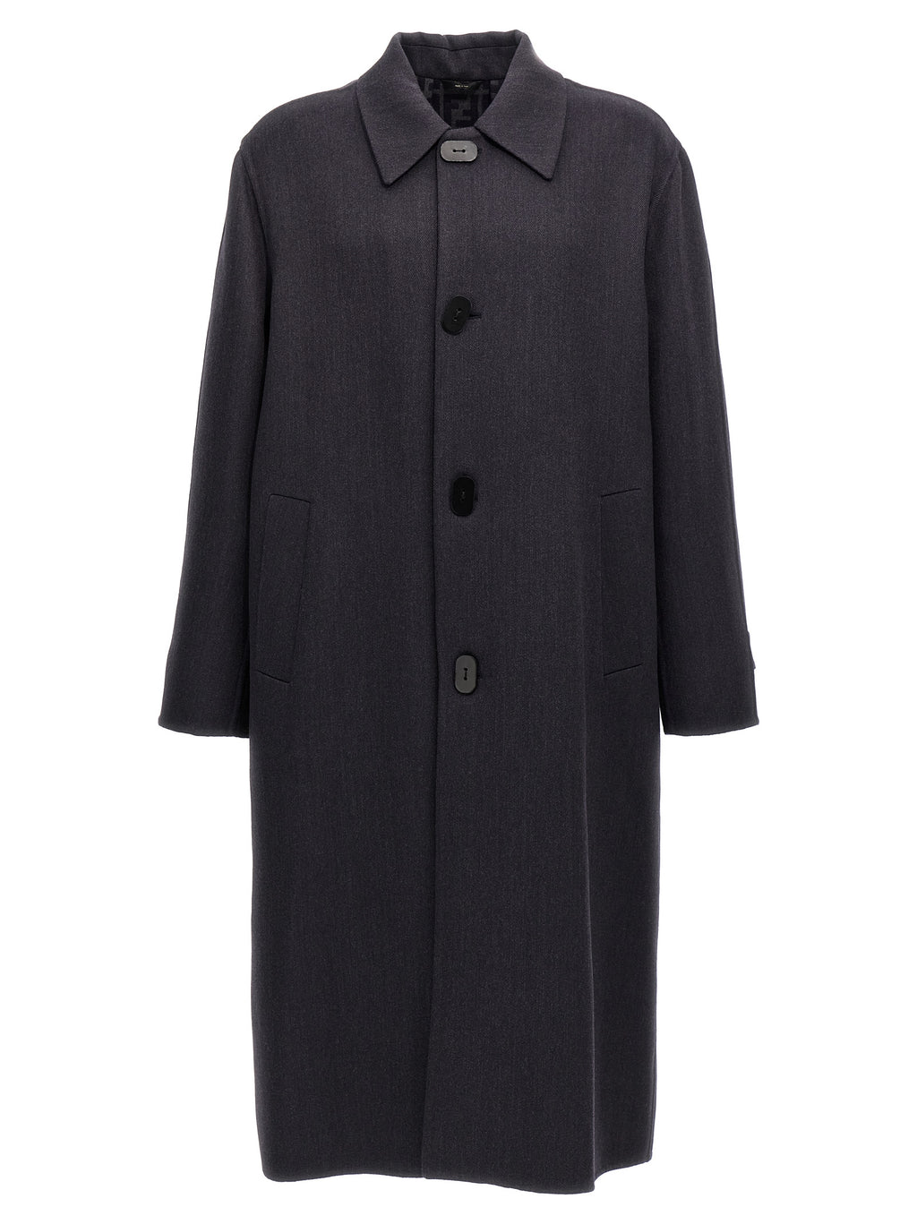 Fendi Blue Virgin Wool Coat
