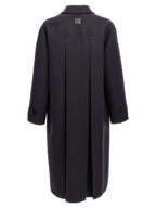 Fendi Blue Virgin Wool Coat