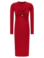 Versace Red Viscose Midi Dress