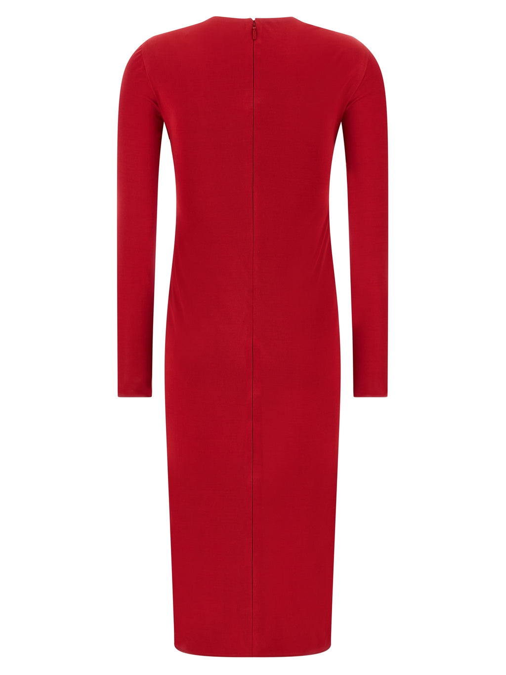 Versace Red Viscose Midi Dress