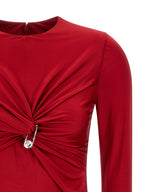 Versace Red Viscose Midi Dress