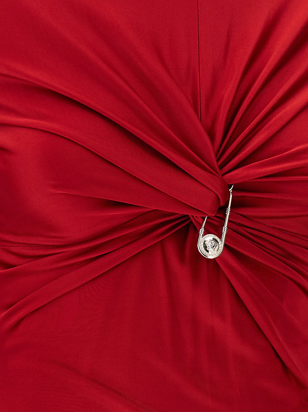 Versace Red Viscose Midi Dress