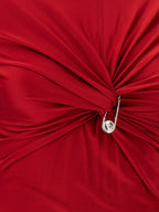 Versace Red Viscose Midi Dress