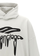 Balenciaga White Cotton Sweatshirt
