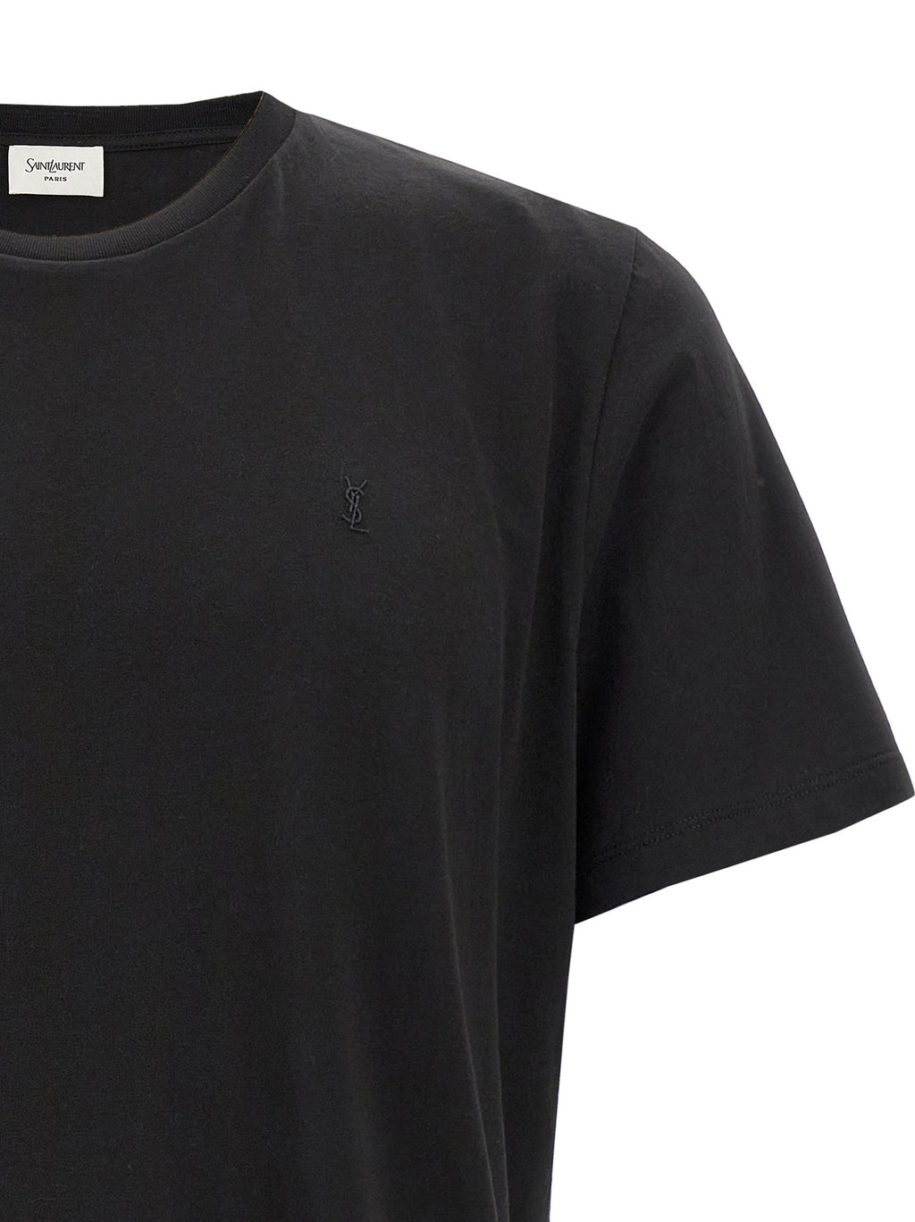 Saint Laurent Black Cotton T-Shirt
