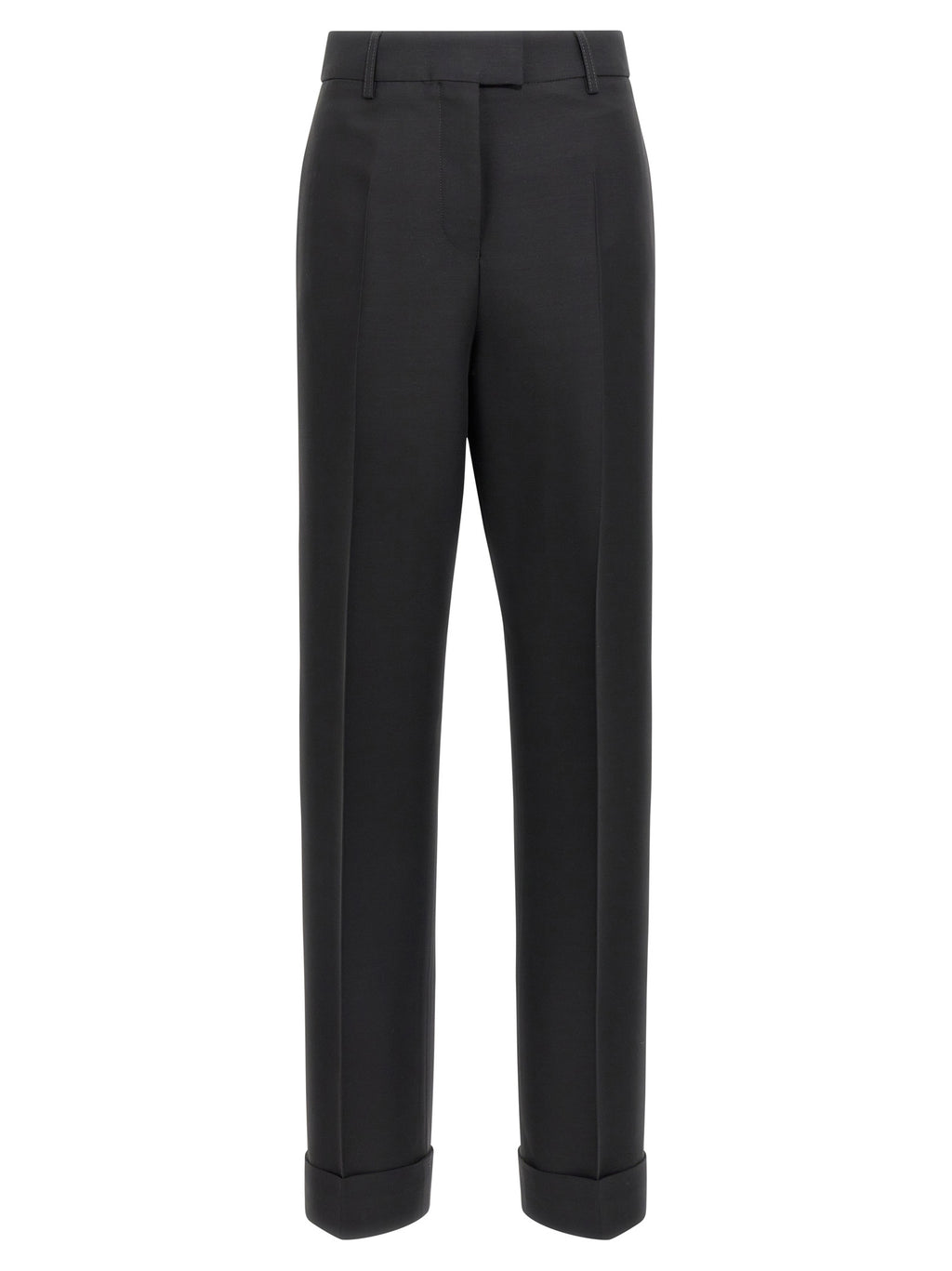 Ferragamo Black Viscose Dress Pants