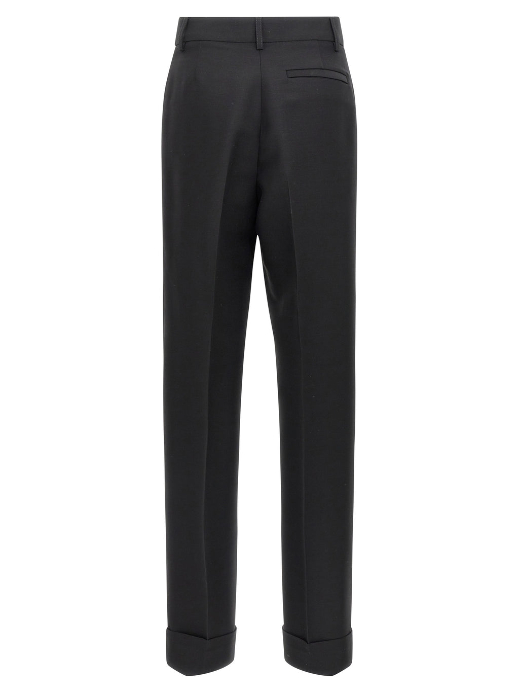Ferragamo Black Viscose Dress Pants