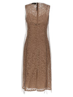 Fendi Beige Cotton Midi Dress