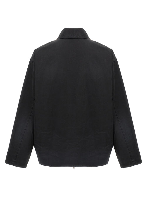 Balenciaga Black Cotton Full-Length Jacket