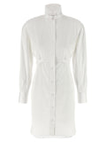 Alexander McQueen White Cotton Midi Dress