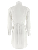 Alexander McQueen White Cotton Midi Dress