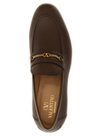 Valentino Garavani Brown Goatskin Slip-On Loafers