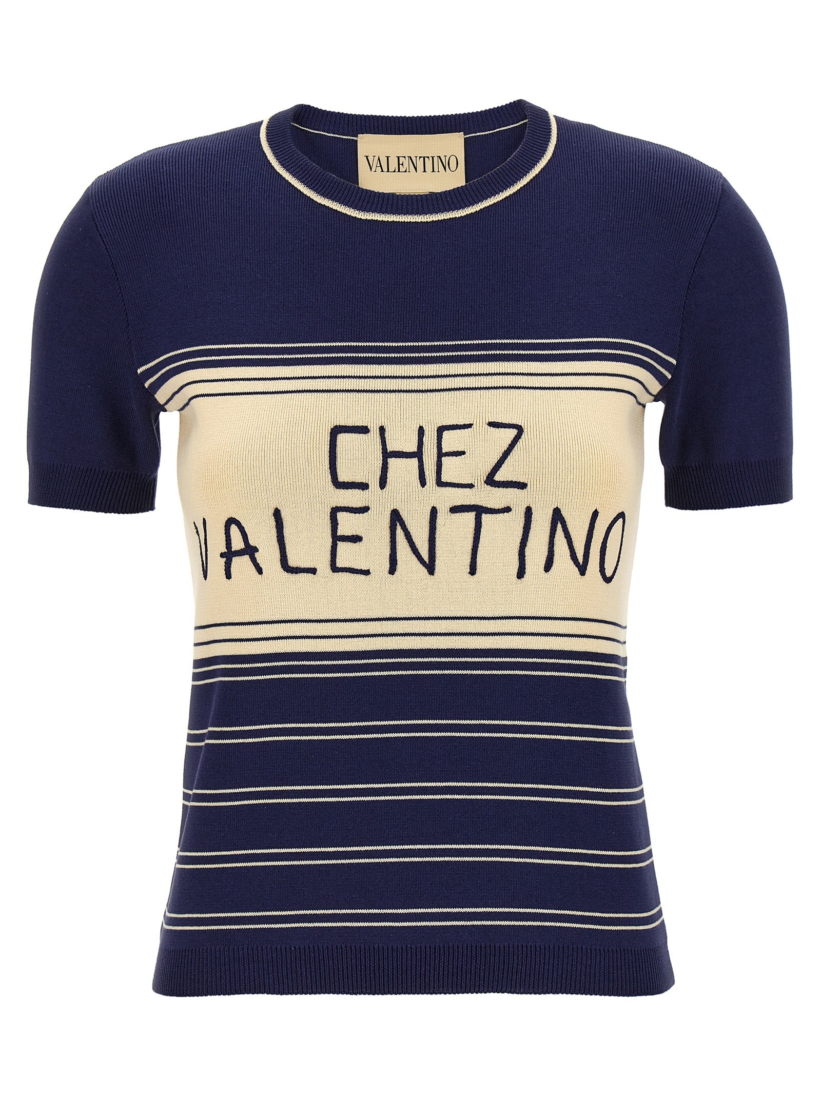 Valentino Garavani Blue Cotton T-Shirt